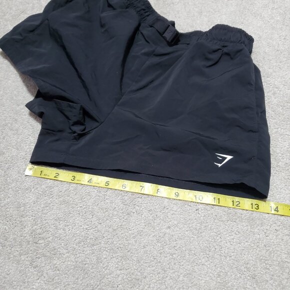 GYMSHARK Buckle Shorts Nylon Hi-Rise Unlined Gym Workout Black Womens Small x 2" - Picture 13 of 13